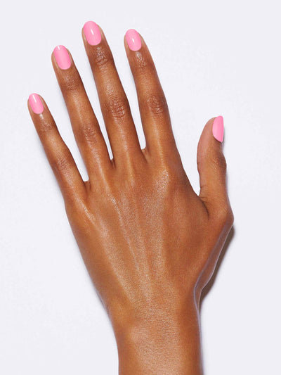 Neon pastel pink, full-coverage nail polish, Rich