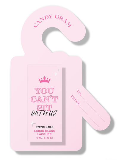 MEAN GIRLS X STATIC YOU CAN’T SIT WITH US!Light baby pink nail polish,