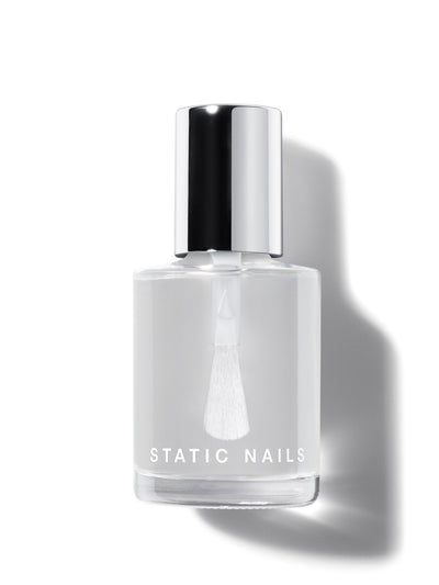 Clear bottle of nail strengthener