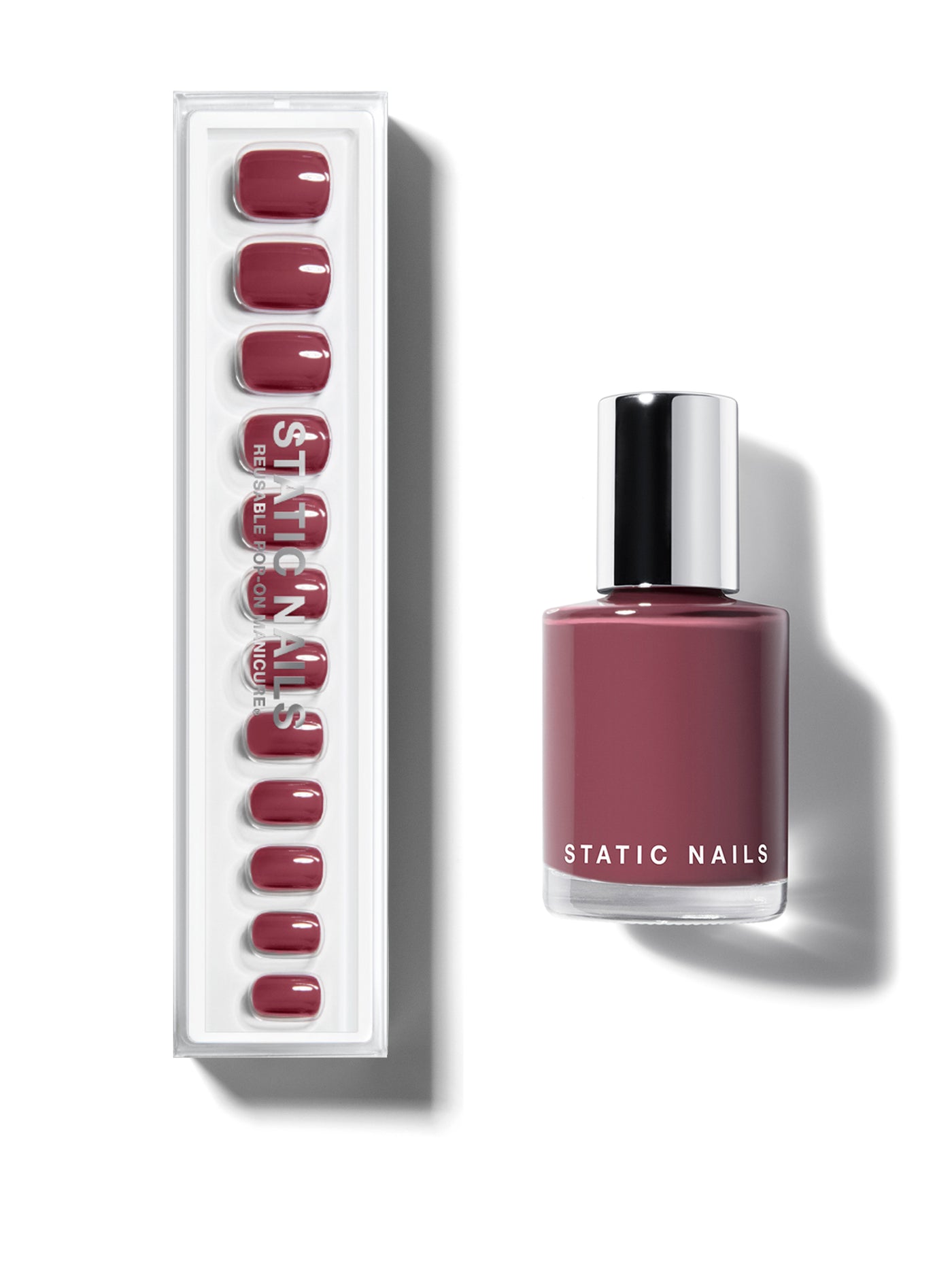 Dusty plum purple mani+pedi set