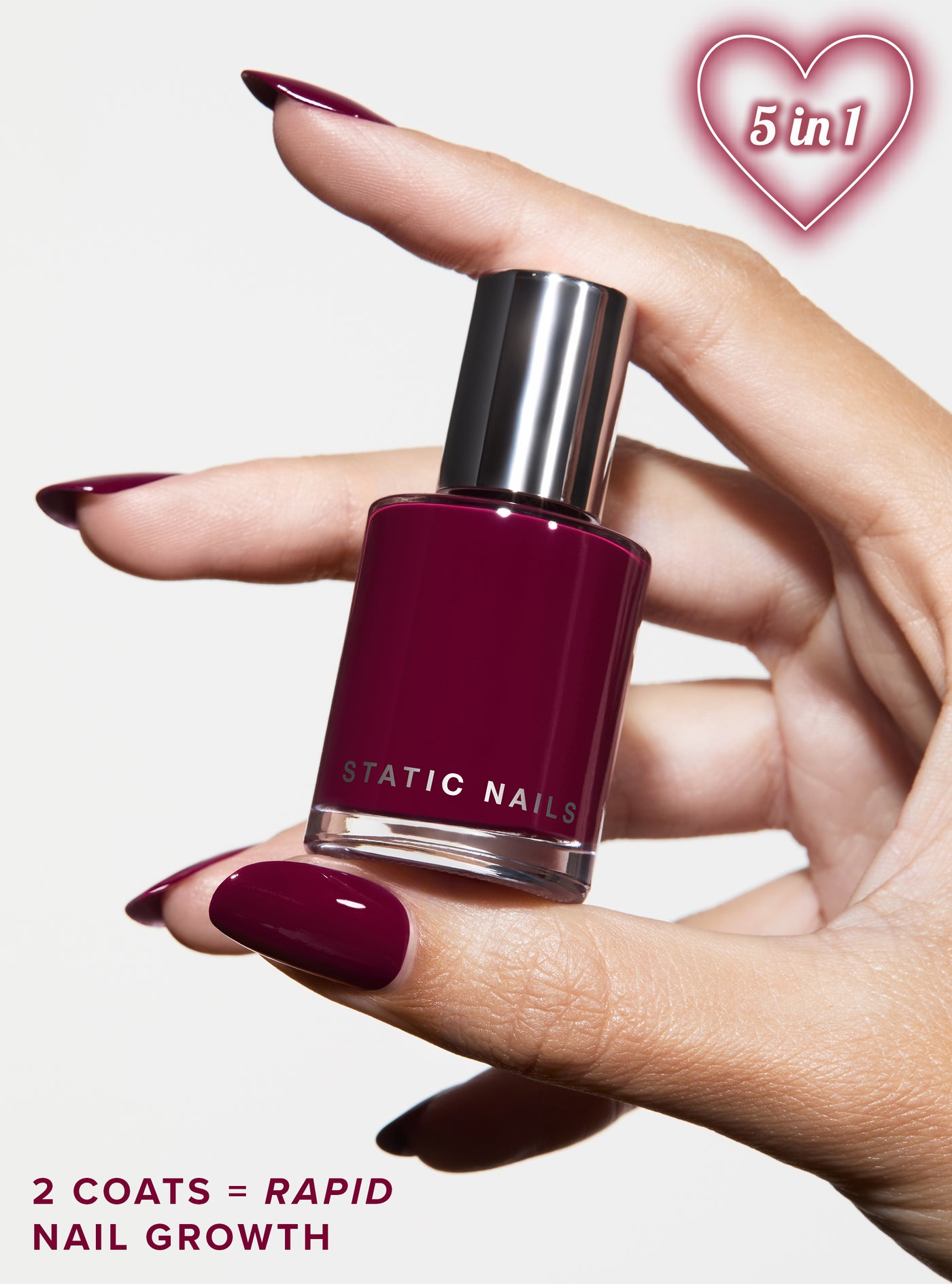 plum red nail polish