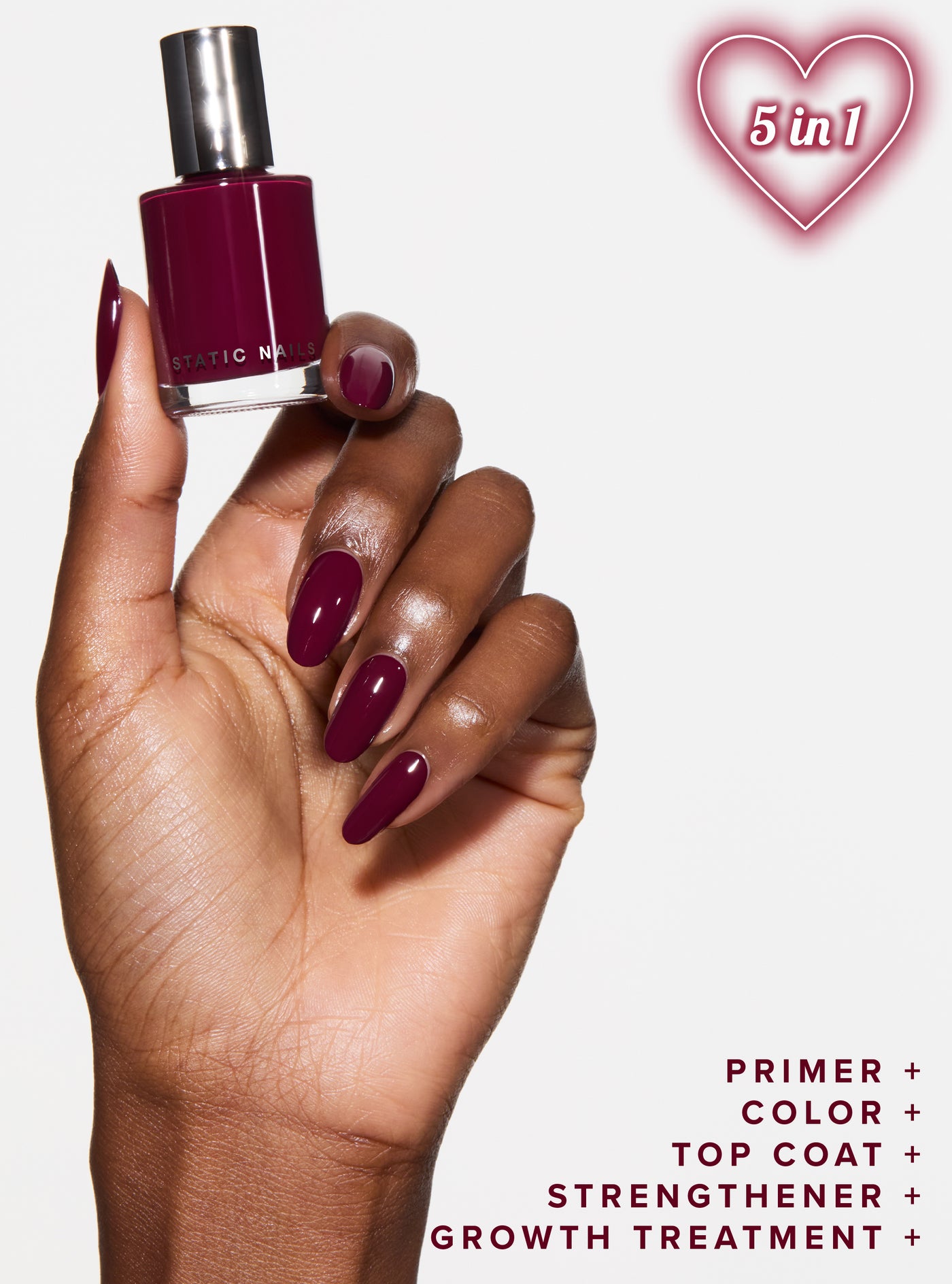 plum red nail polish