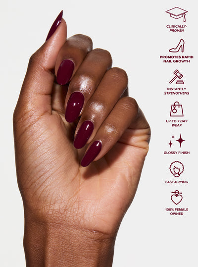 MORELLO 5-IN-1 RAPID GROWTH NAIL TREATMENTplum red nail polish
