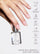 RAPID GROWTH TOP COAT TREATMENTHand with polished nails holding a bottle of nail polish, with product features listed on the right.