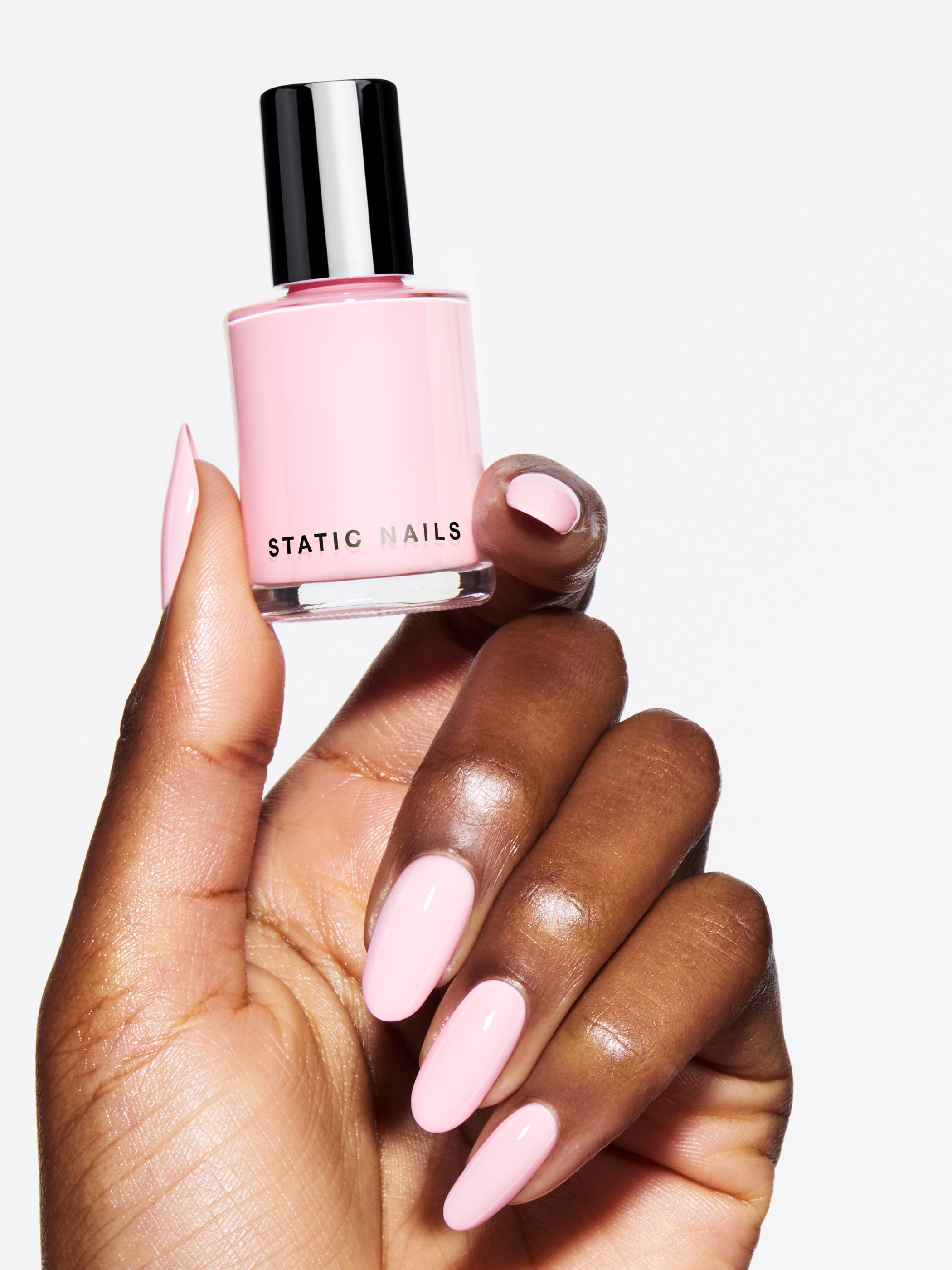 pastel baby pink nail polish