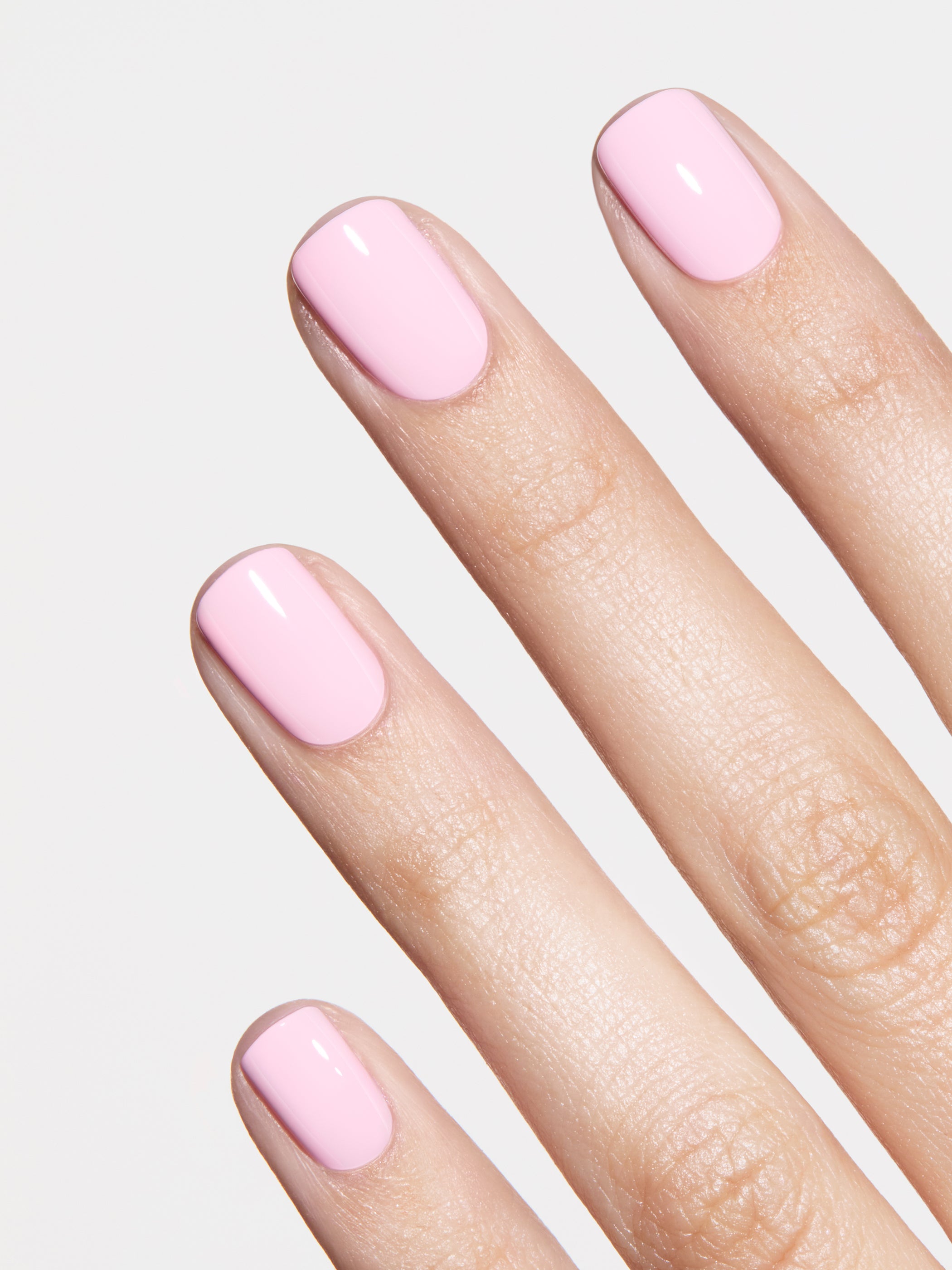 pastel baby pink nail polish