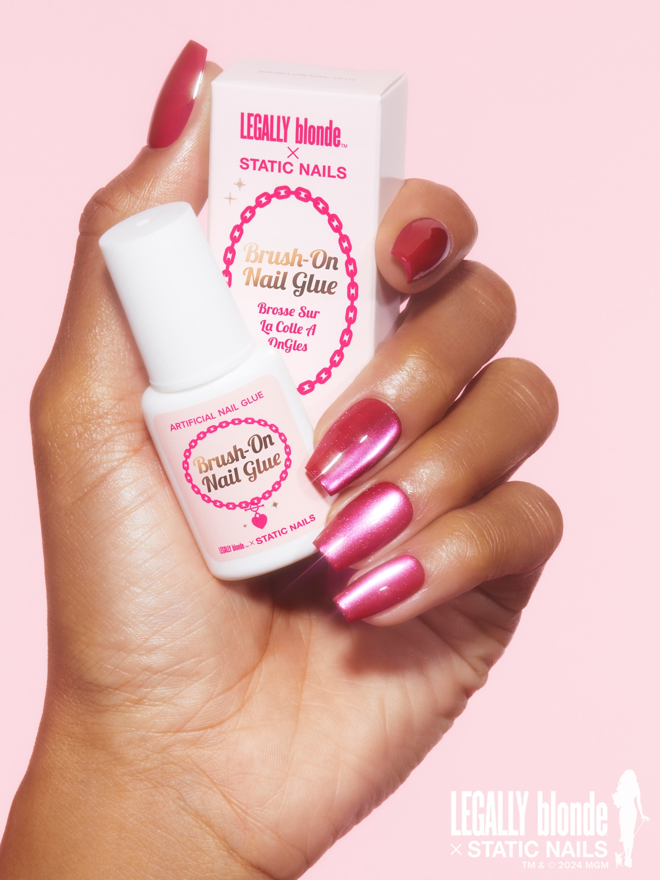 LEGALLY BLONDE X STATIC NAILS BRUSH-ON NAIL GLUE