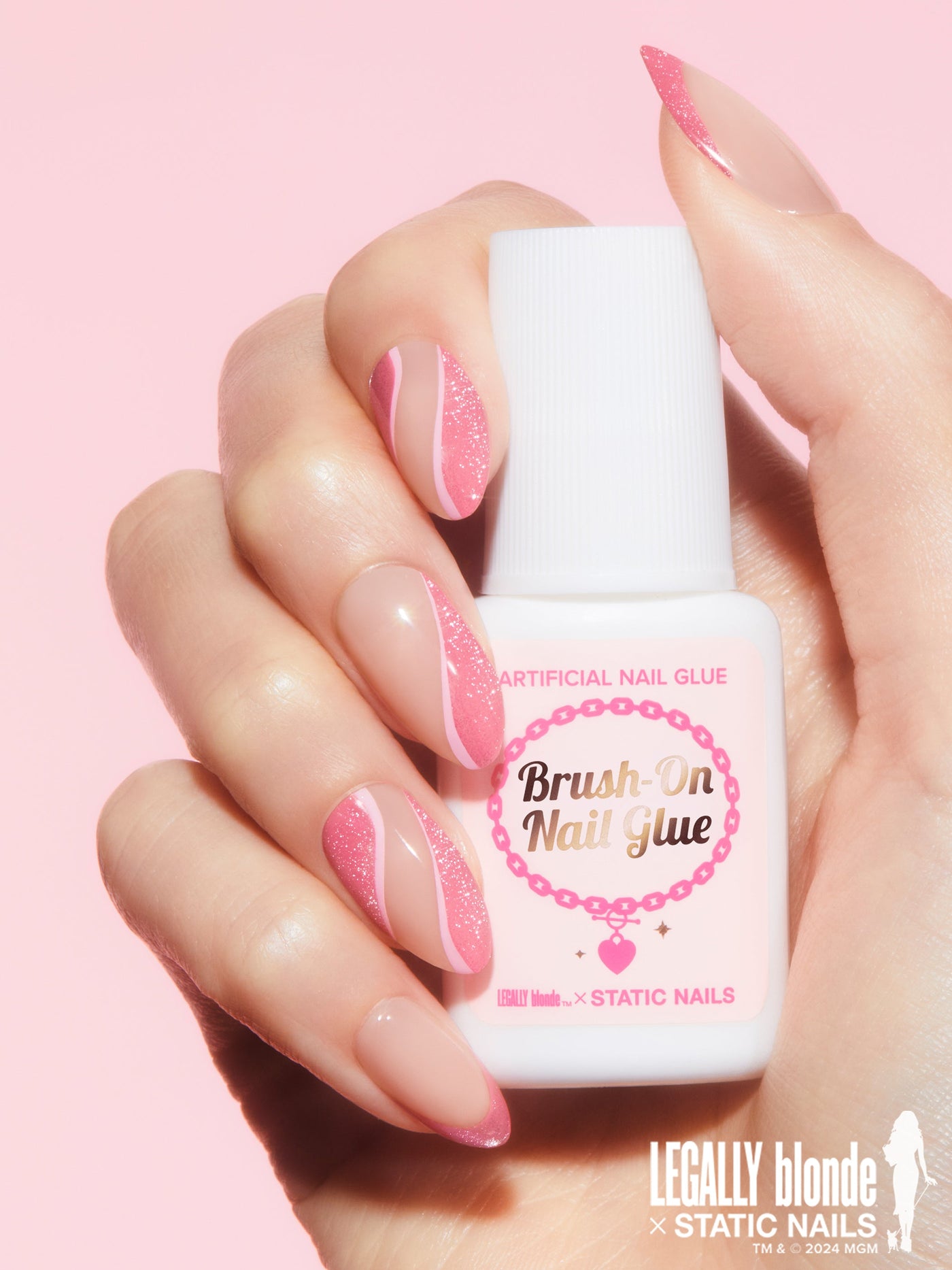 LEGALLY BLONDE X STATIC NAILS BRUSH-ON NAIL GLUE