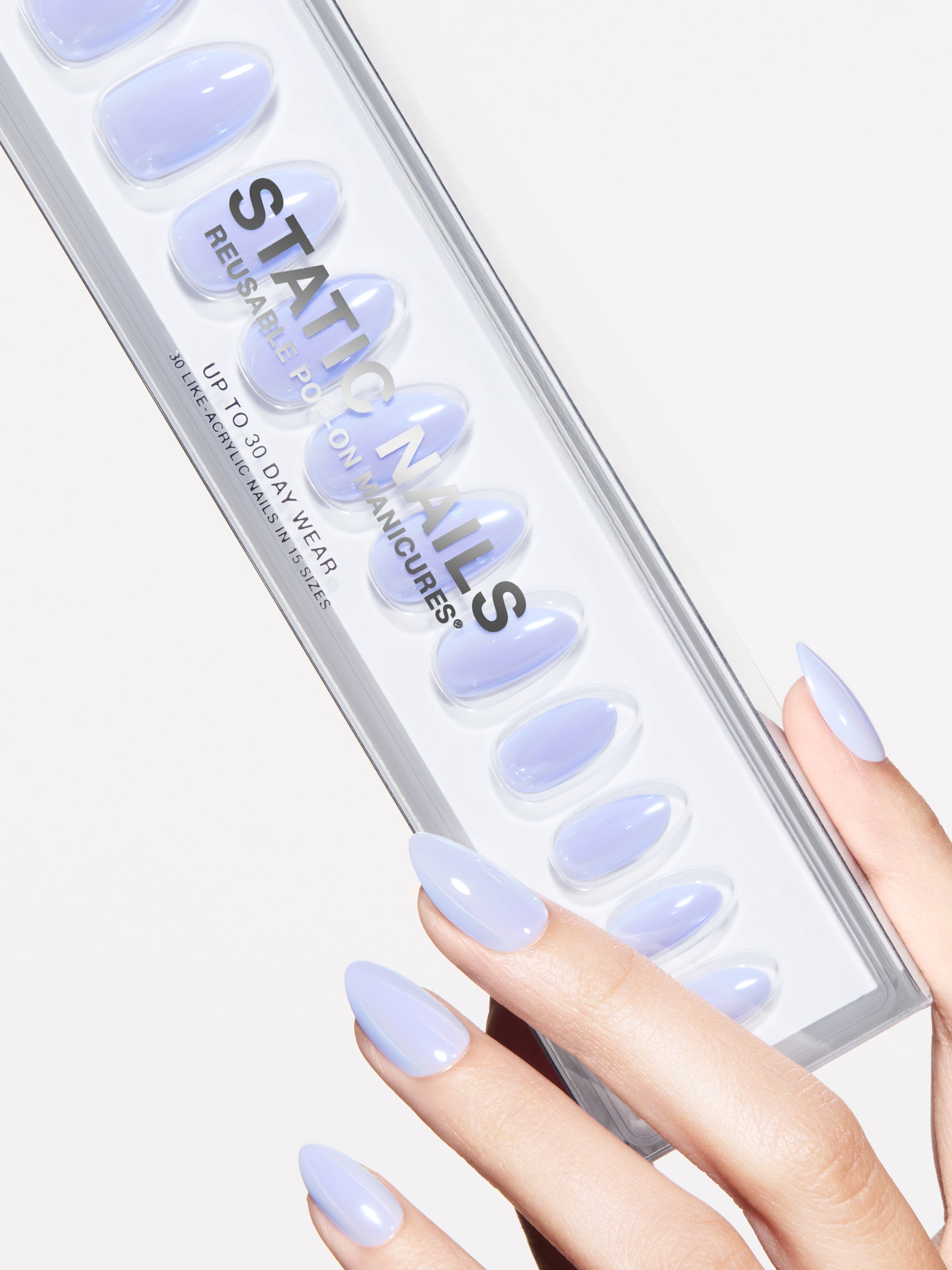 blueberry soft baby blue glazed nails