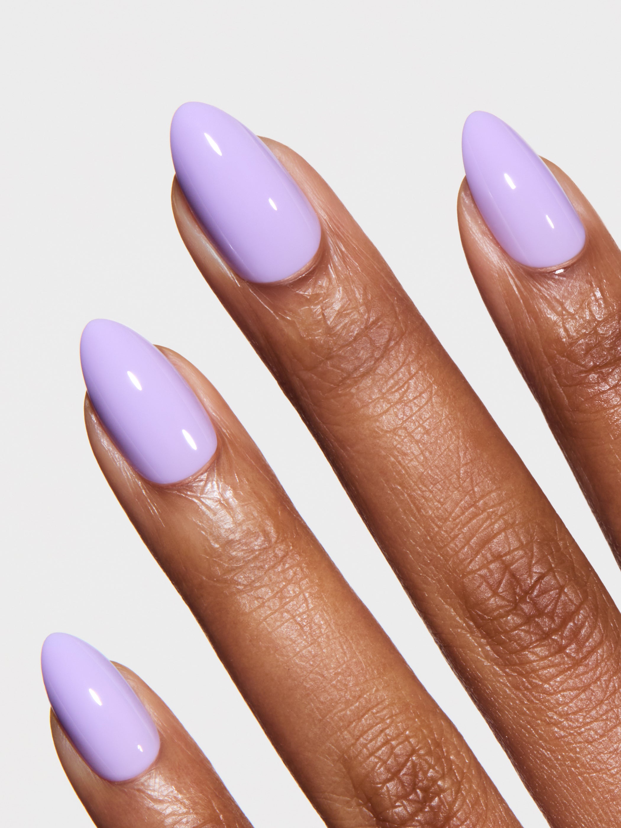 purple lavender nails on hand