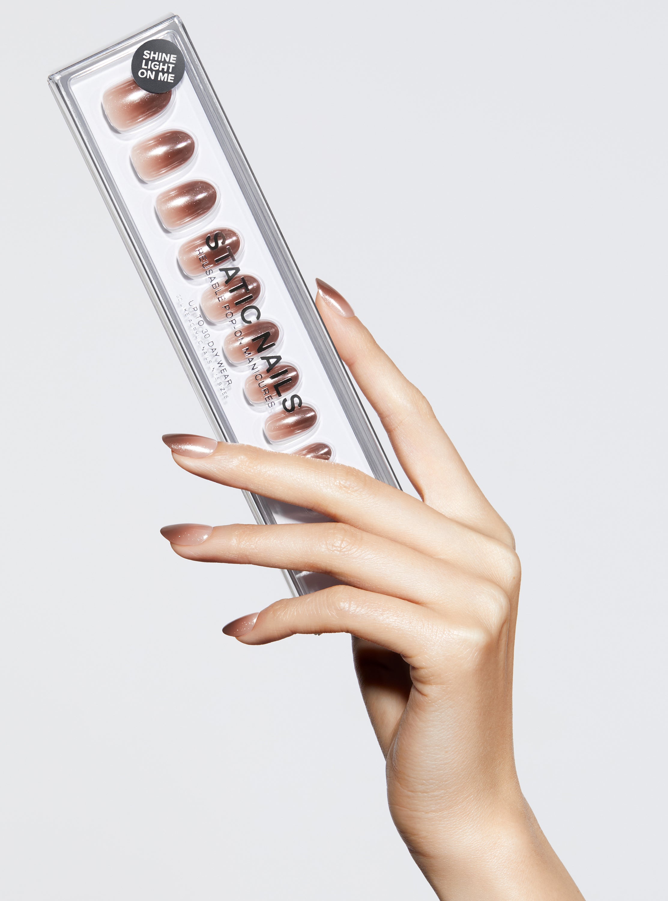 ombre glazed french nude brown manicure