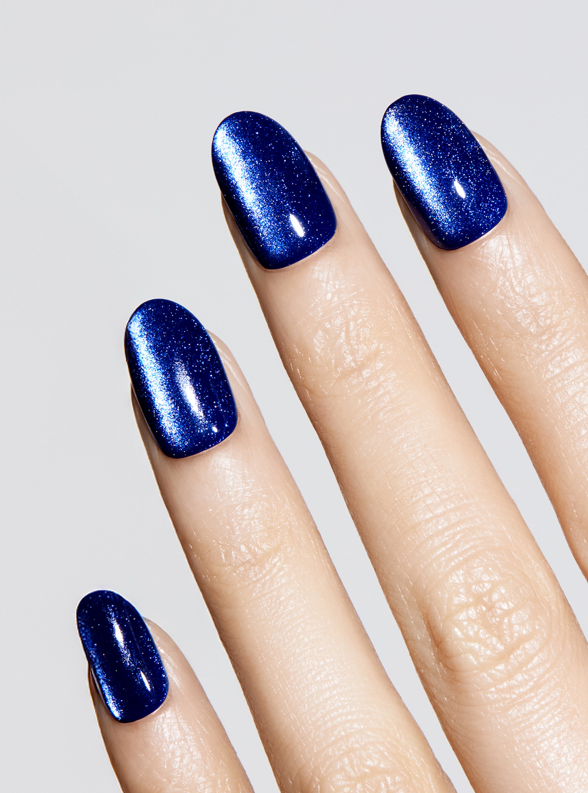 Velvet navy blue nail