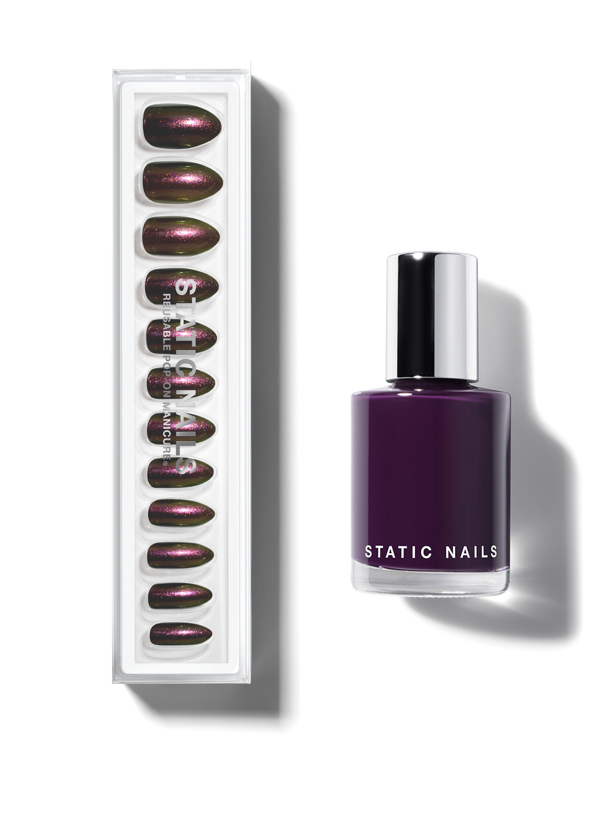 Blackened plum mani + pedi set