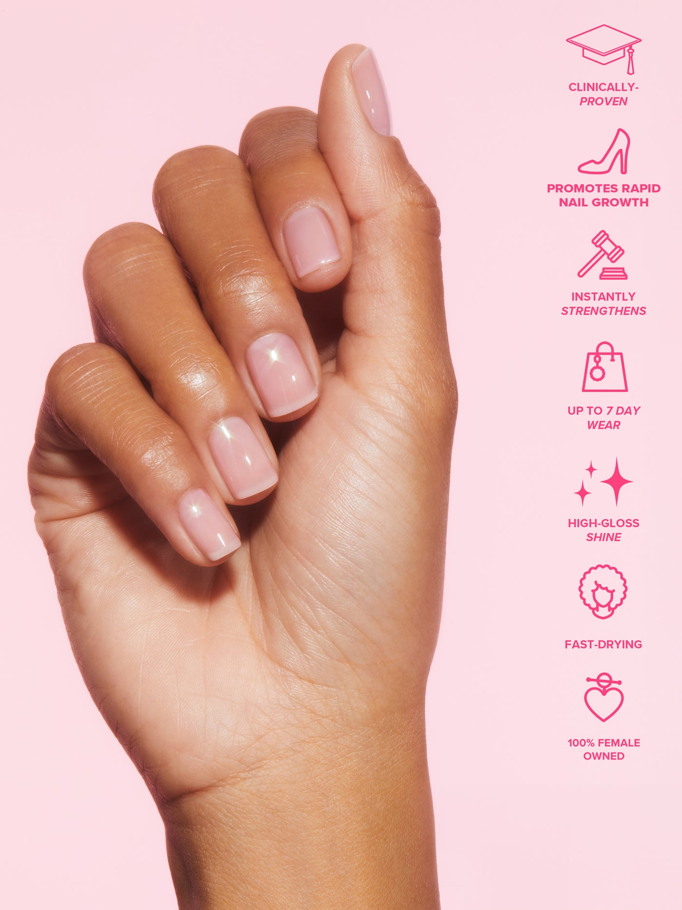 Pink Stactic SIGNATURE PINK 5-IN-1 RAPID GROWTH NAIL TREATMENT – STATIC NAILS