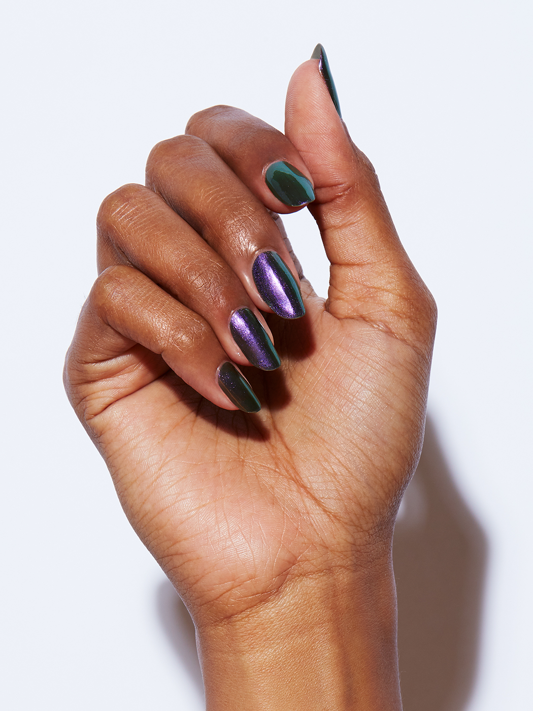 Purple duo chrome with a green flip, Full coverage, Rich