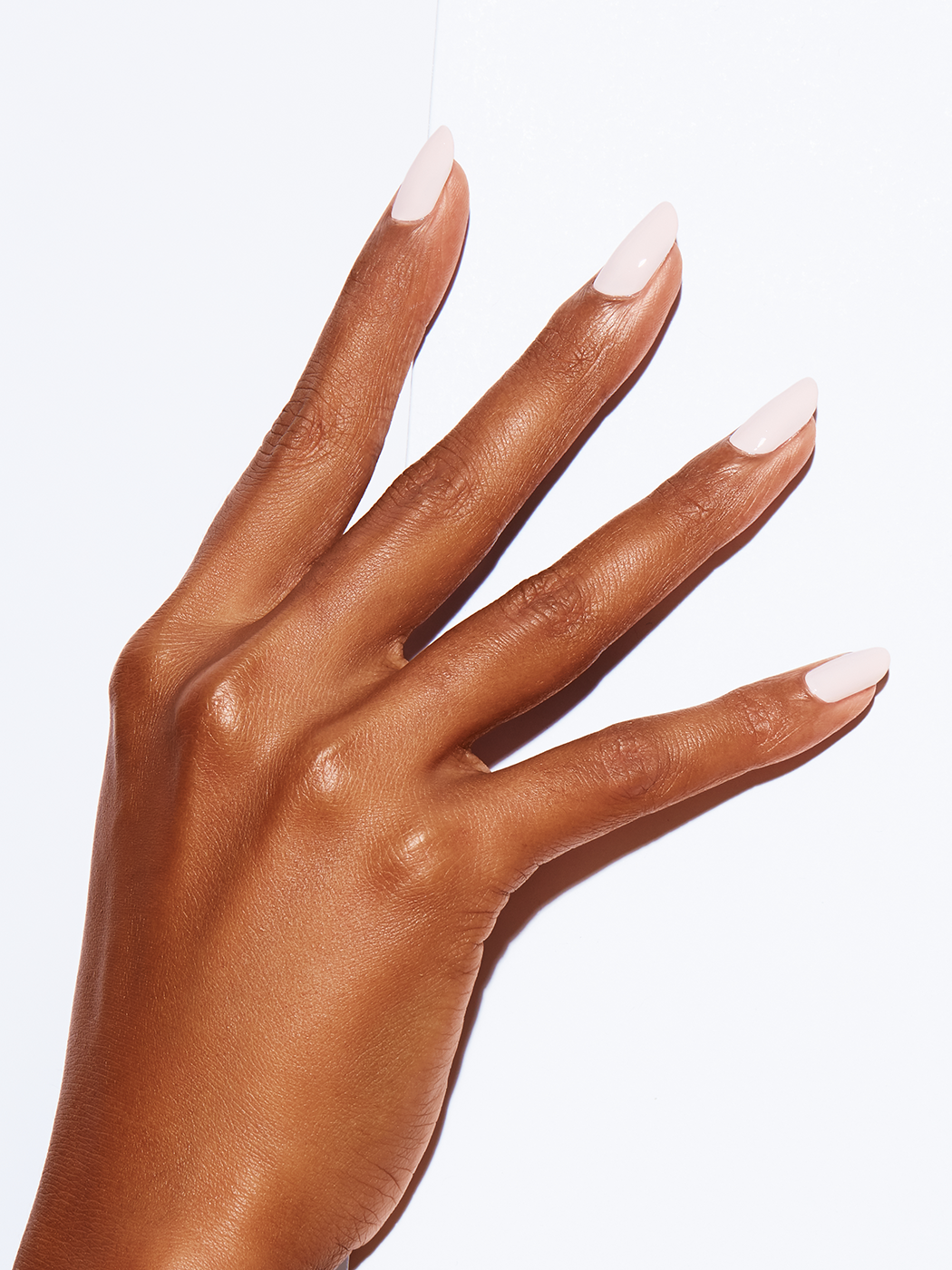 Muted white based nude pink , Full coverage, Rich