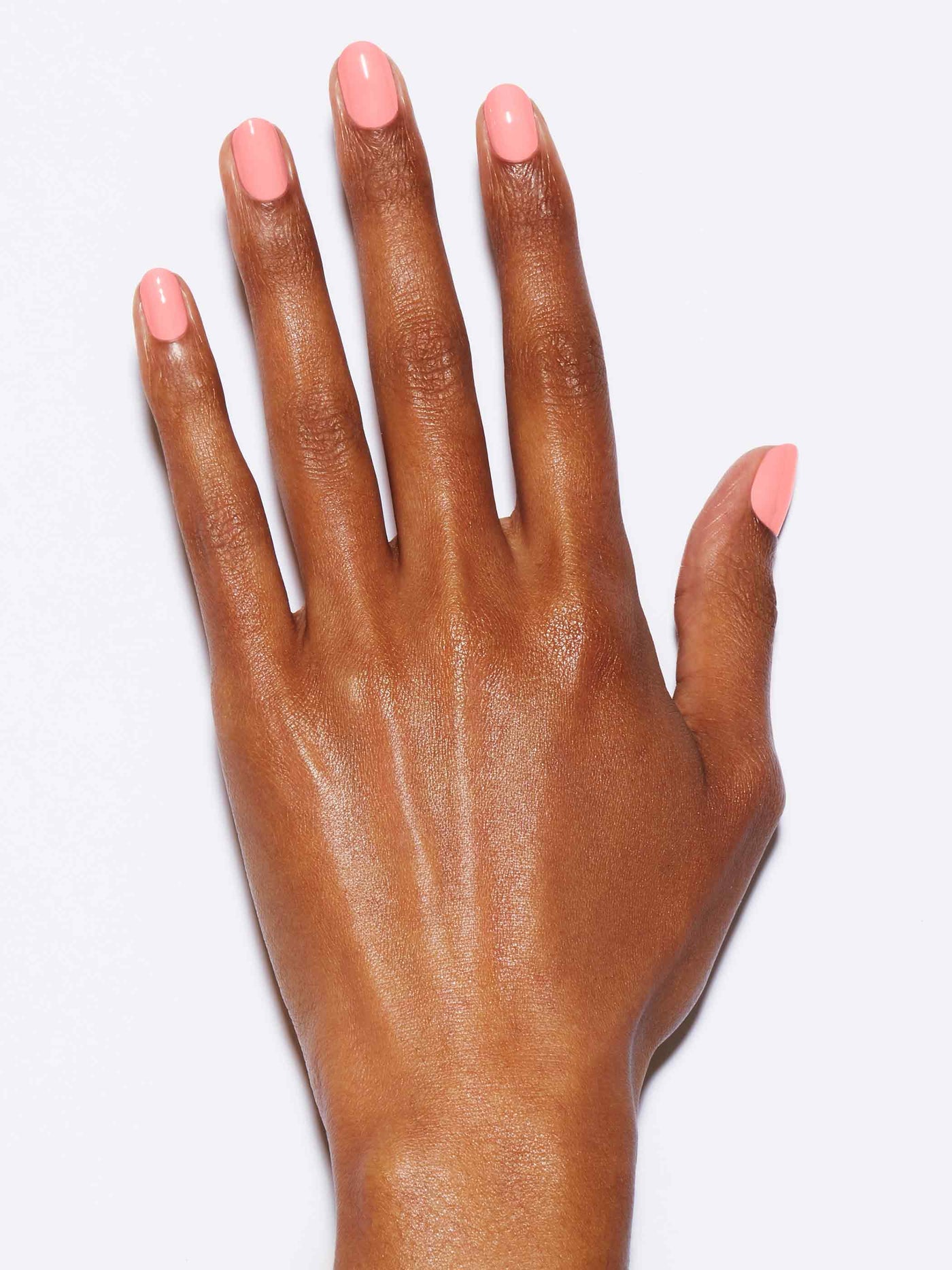 Neon pastel orange full-coverage nail polish, Rich