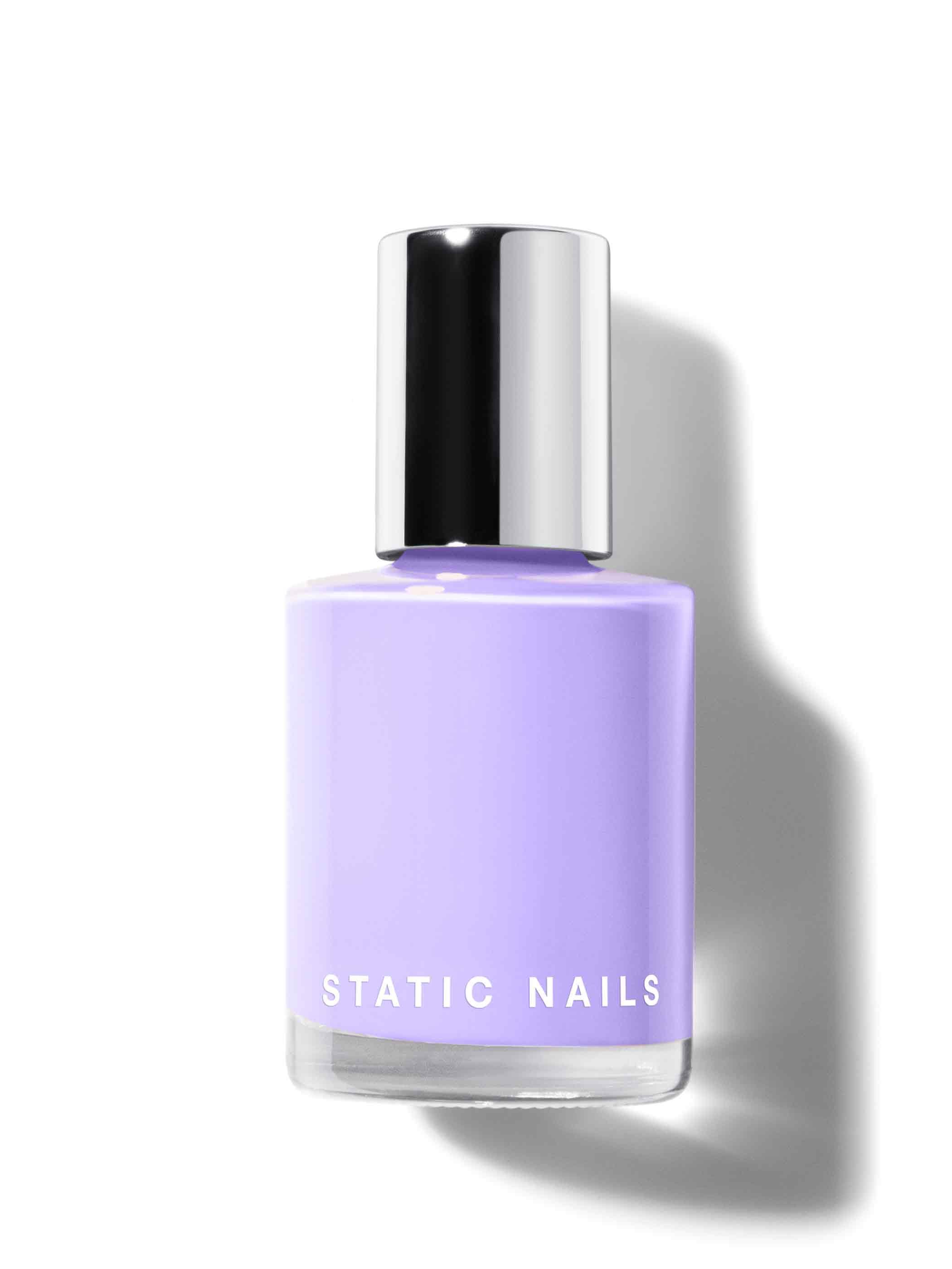 Neon pastel purple full-coverage nail polish