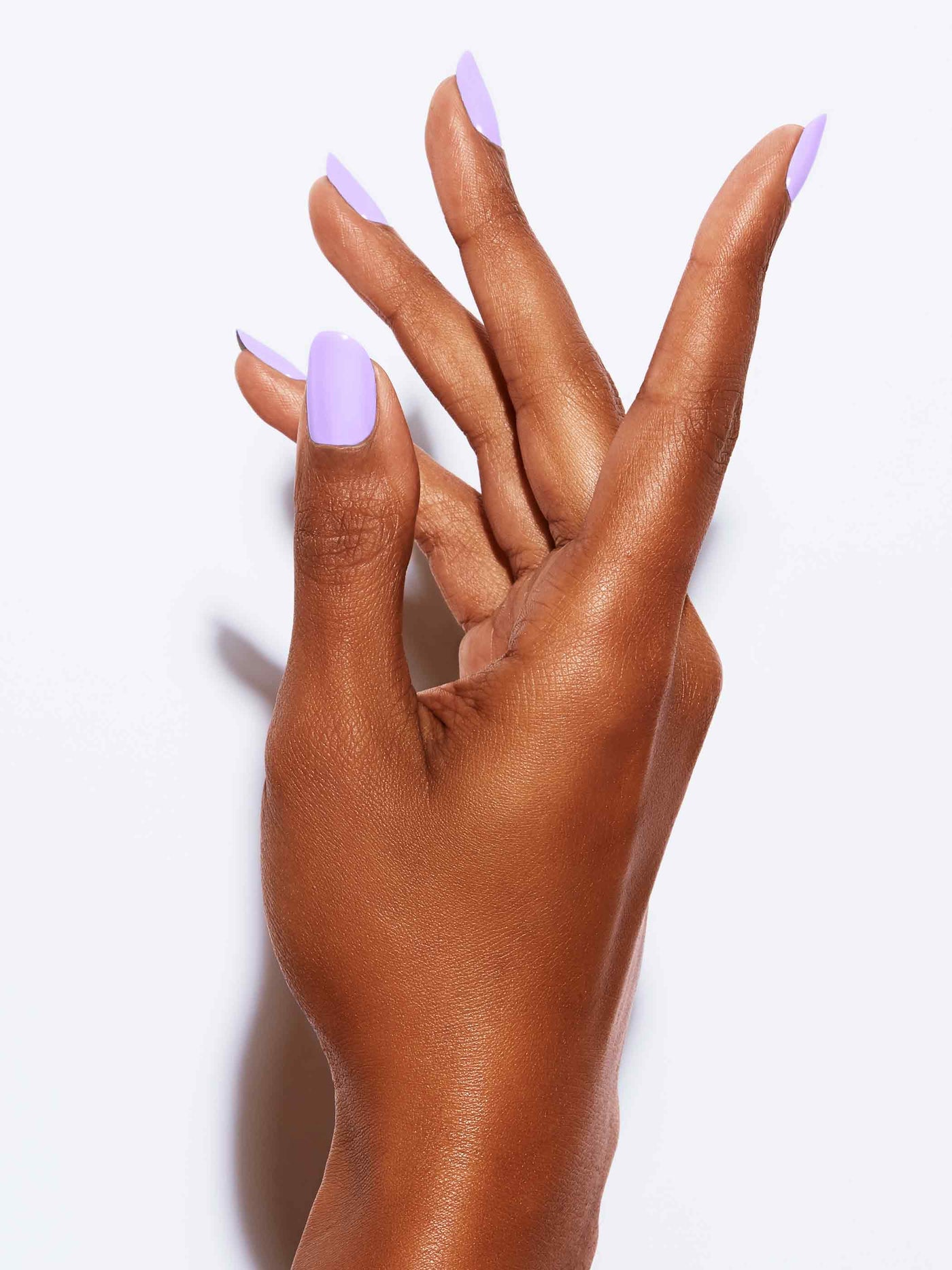 Neon pastel purple full-coverage nail polish, Rich