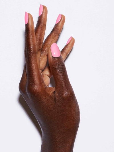 Neon pastel pink, full-coverage nail polish, Deep