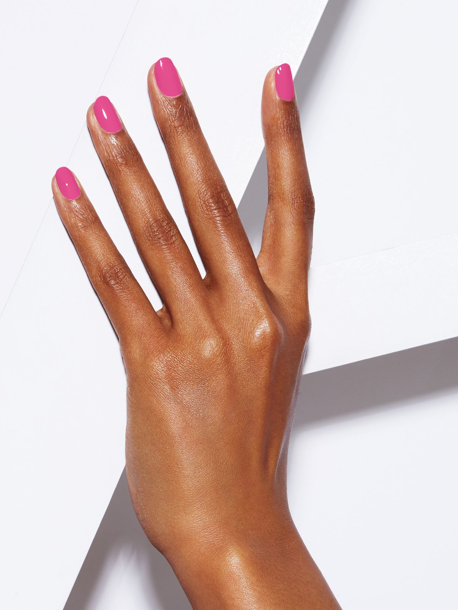 bright pink nails