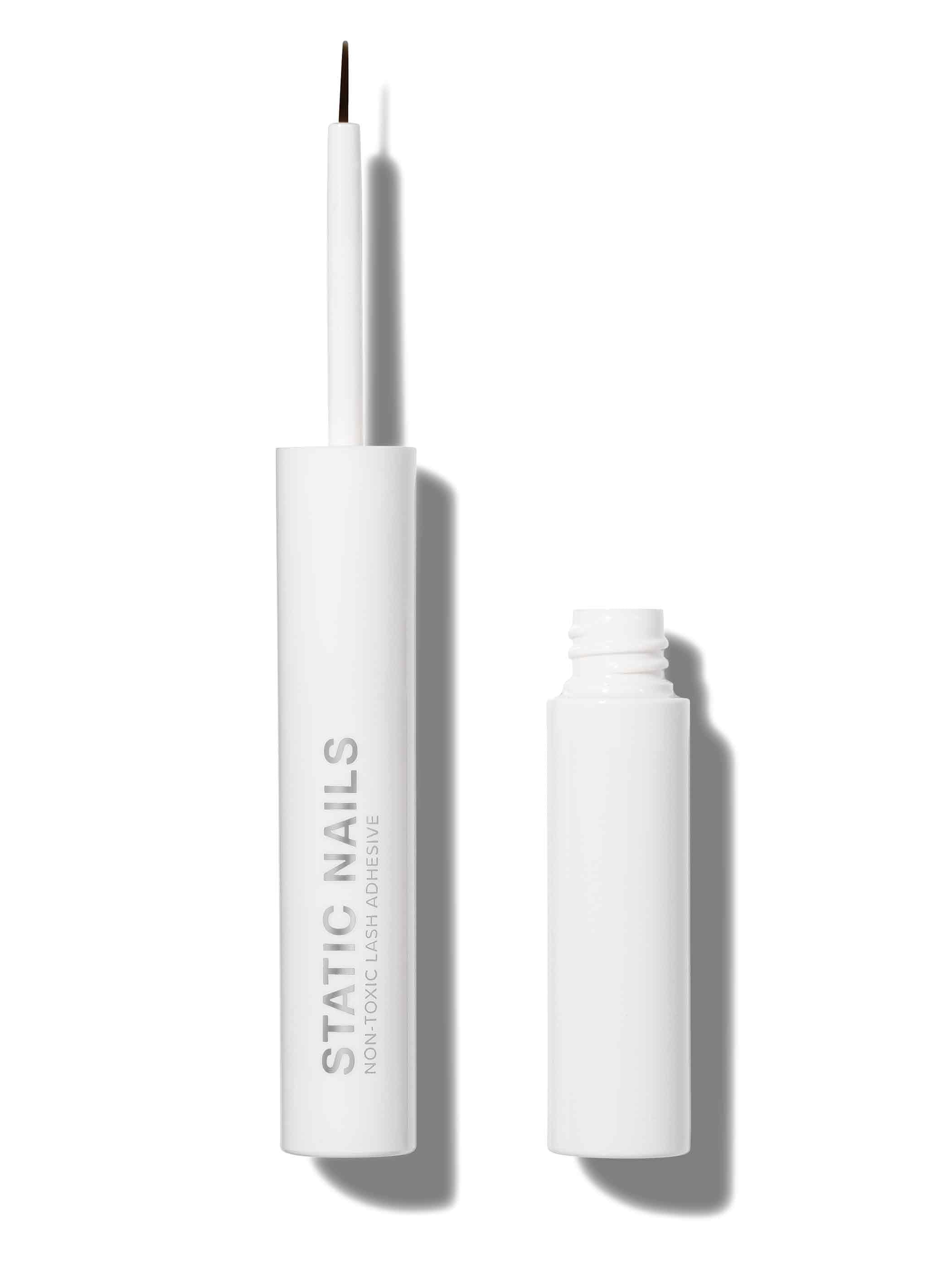 White liner bottle with wand and thin brush hairs, 