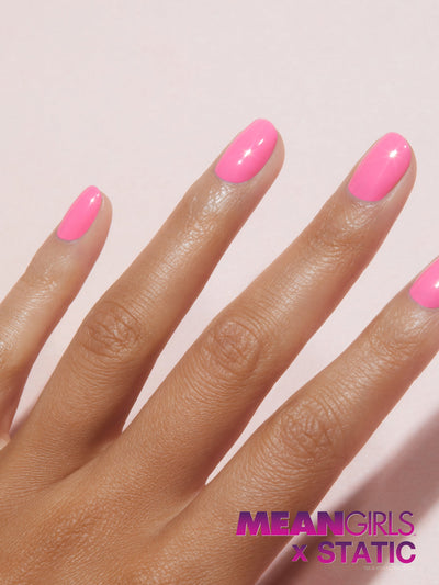 MEAN GIRLS X STATIC ¡QUIERO MI CAMISA ROSA DE VUELTA!Medium pink nail polish, Rich,