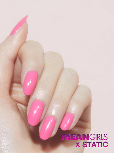 MEAN GIRLS X STATIC ¡QUIERO MI CAMISA ROSA DE VUELTA!Medium pink nail polish, Light,