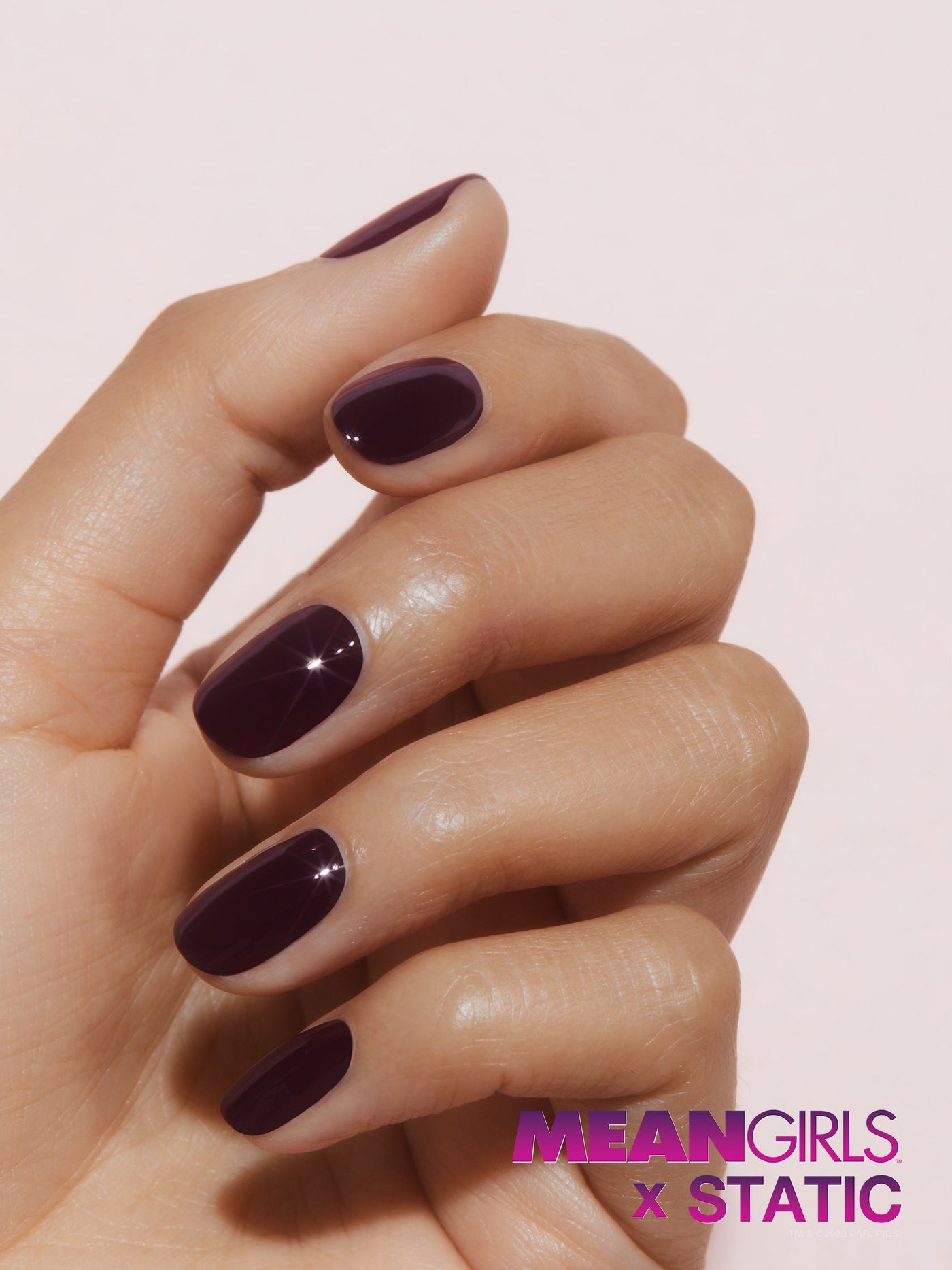 Dark purple black nail polish, Rich,