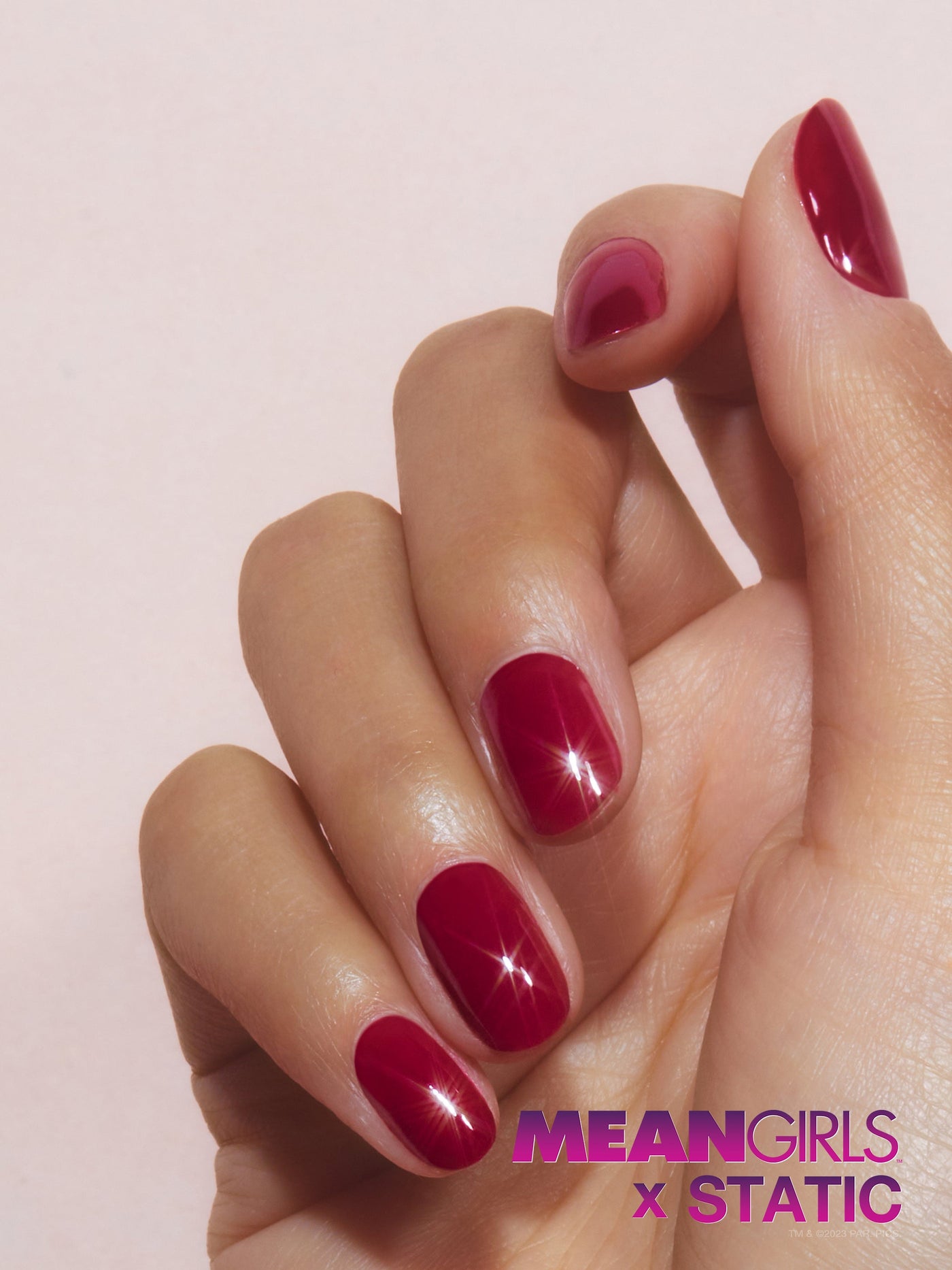 Dark berry red nail polish, Rich,