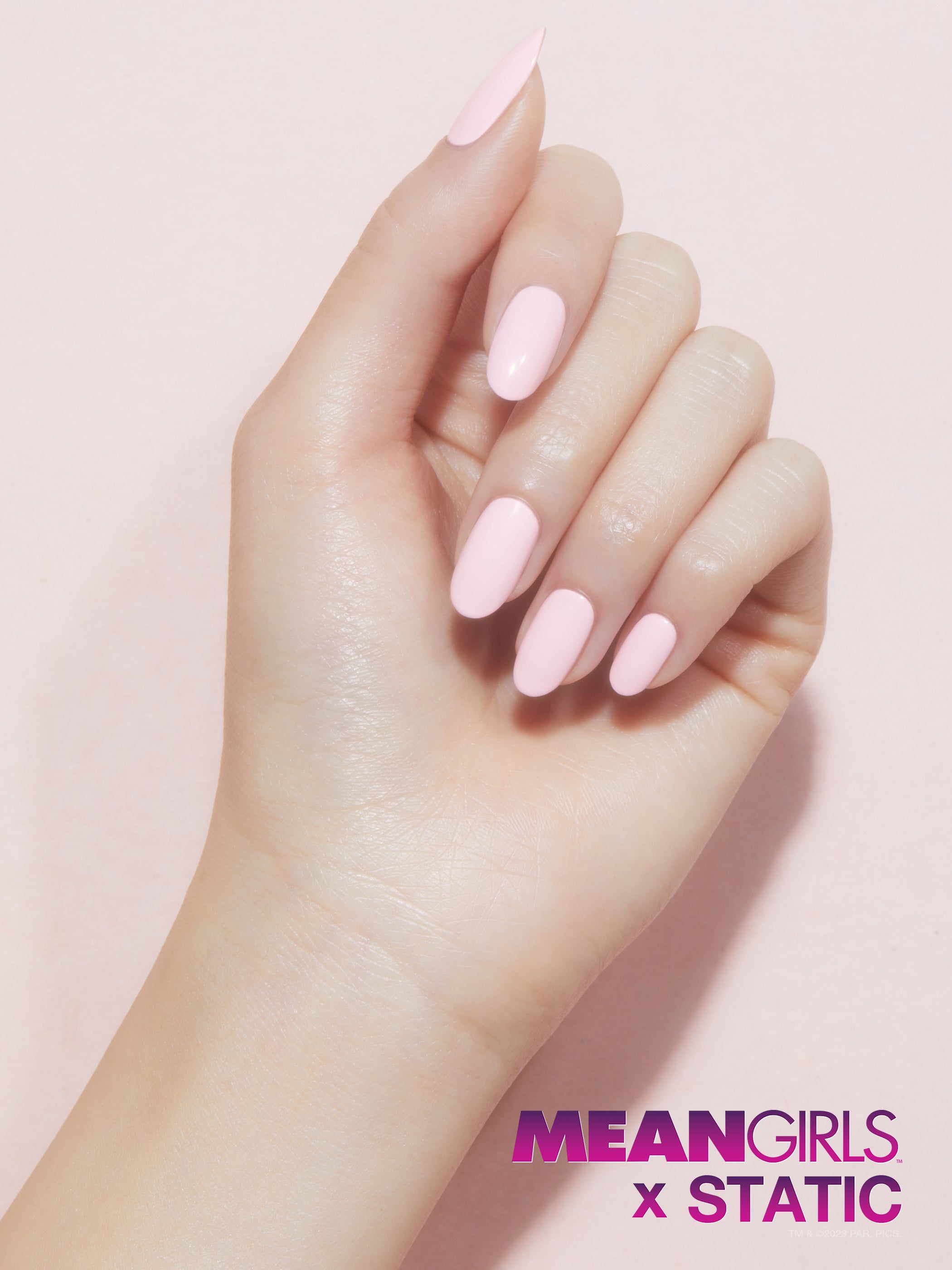 Light baby pink nail polish, Light, 