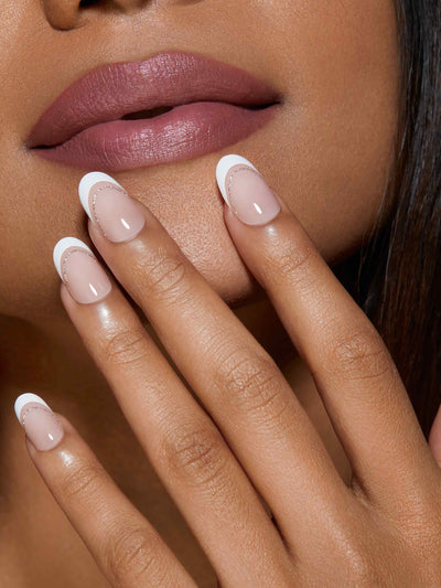 White rounded acrylic nails | White acrylic nails, Rounded acrylic nails,  Trendy nails