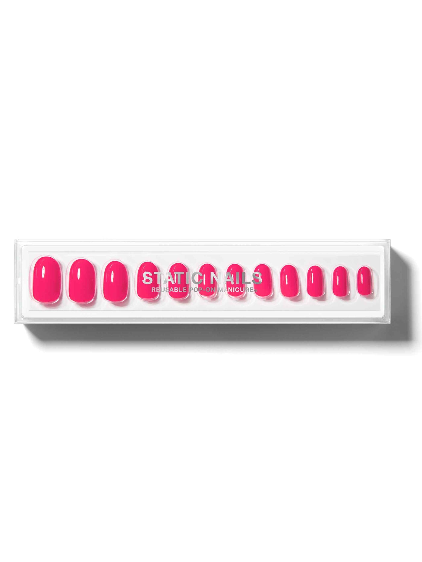 Hot Neon Pink Pop-On Nail