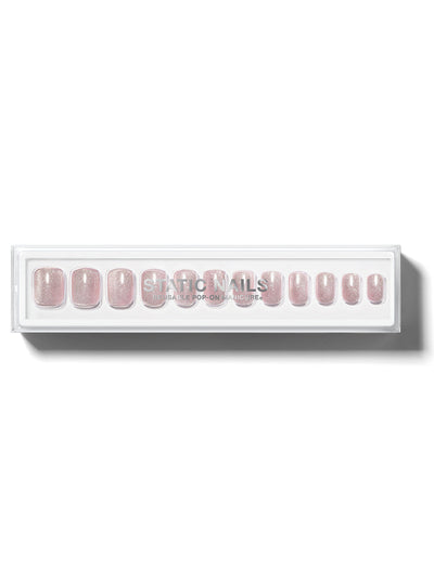 ONGLES VELOURS CARRÉ ROSE