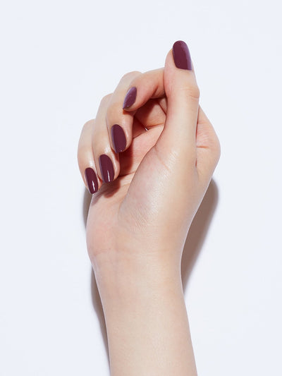 Raspberry plum with red-brown undertones, Full coverage, Light